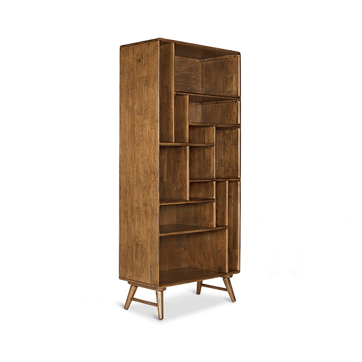 Andy Book Rack Solid Wood Walnut
