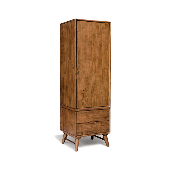 Betsy Wardrobe (Single Door) Walnut  Solid Wood